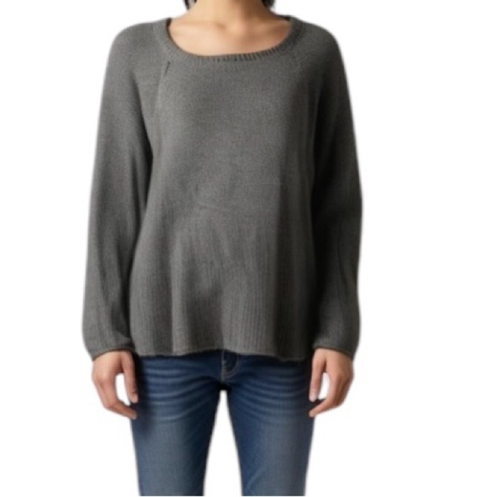 Wooden Ships Gray Knit Wool and Mohair Blend Tunic Sweater Size M/L
